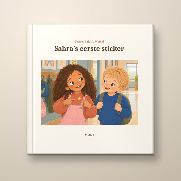 Sahra's eerste sticker – Hardcover – Luca en Sahra's Wereld #4