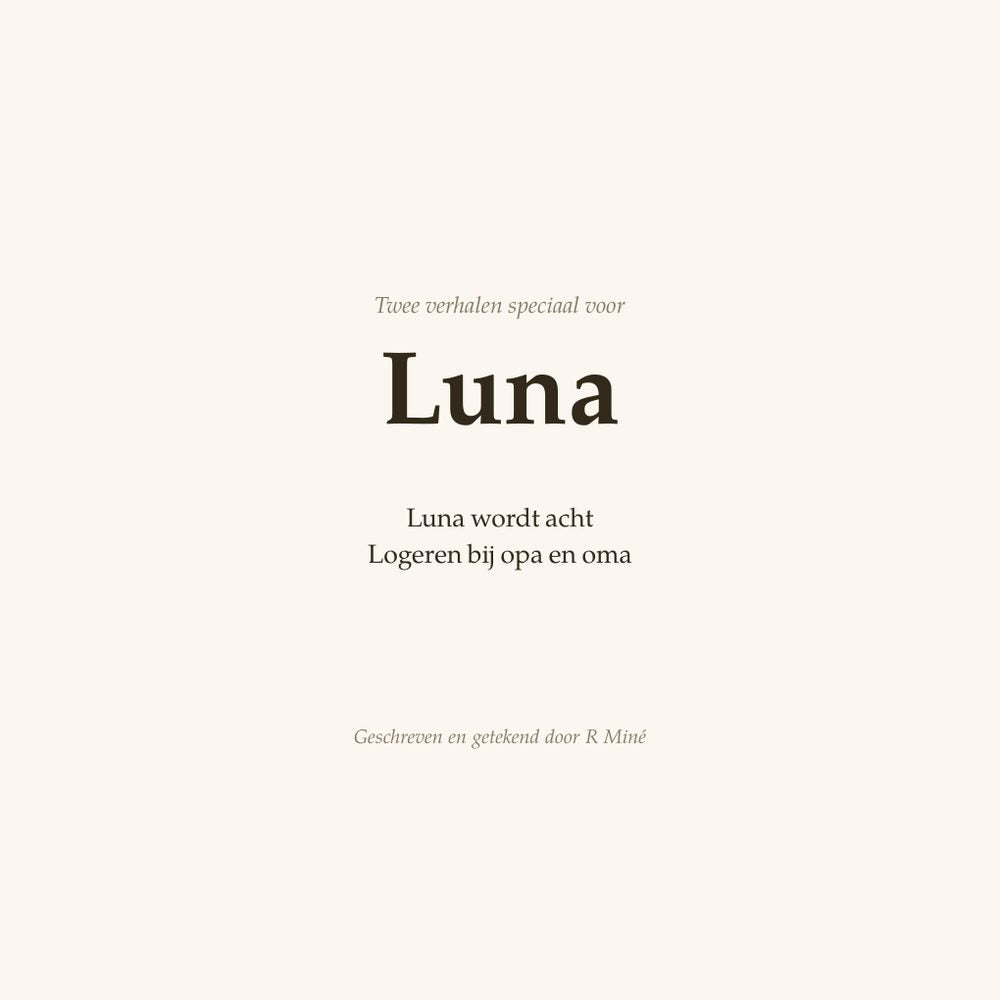 Voorbeeldboek Luna – titelpagina