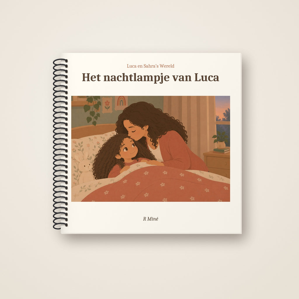 Het nachtlampje van Luca – voorkant, spiraalgebonden prentenboek