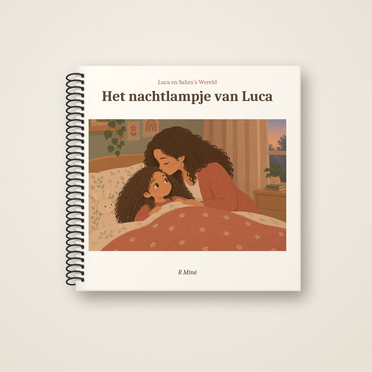 Het nachtlampje van Luca – voorkant, spiraalgebonden prentenboek