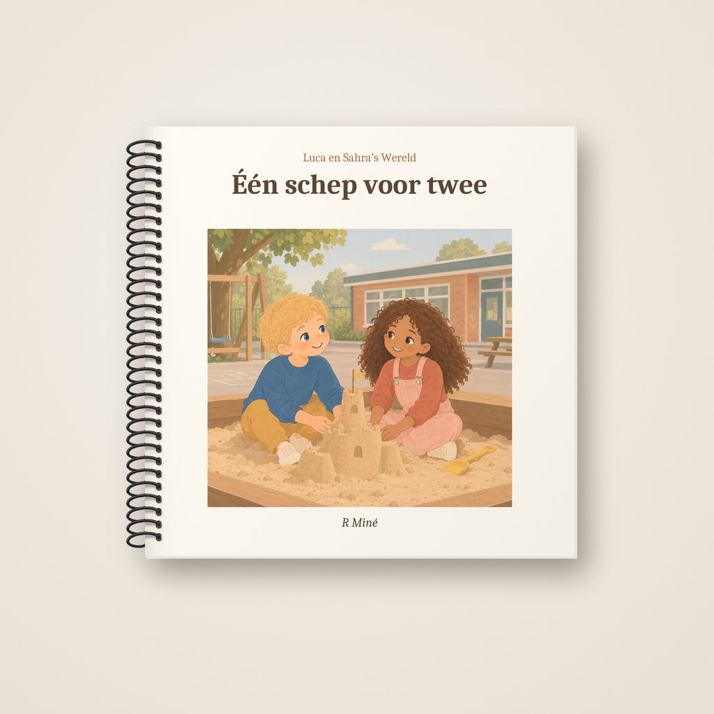 Eén schep voor twee – voorkant, spiraalgebonden prentenboek