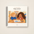Oeps, sorry! – voorkant, spiraalgebonden prentenboek