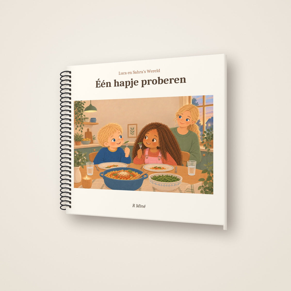 Eén hapje proberen – schuin aanzicht, spiraalgebonden