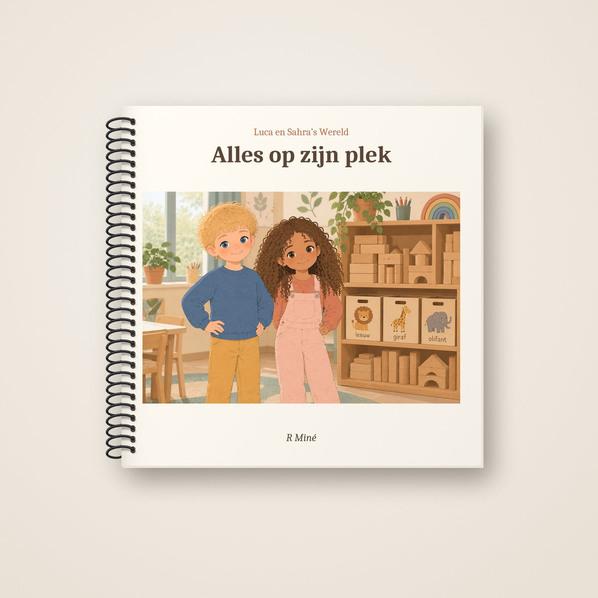 Alles op zijn plek – voorkant, spiraalgebonden prentenboek