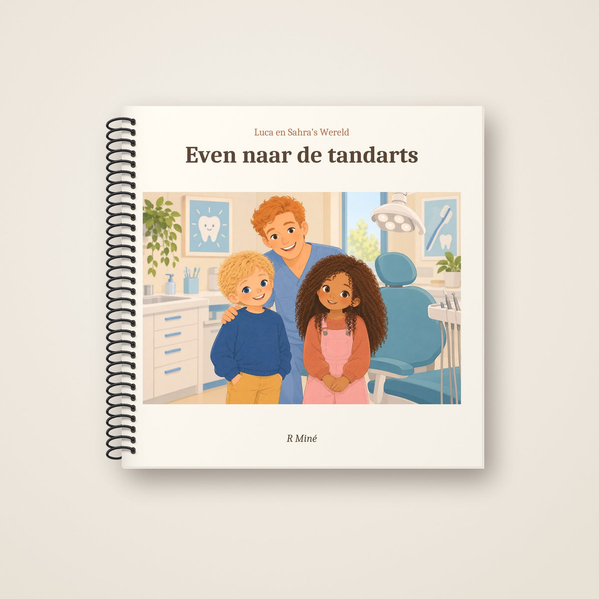 Even naar de tandarts – voorkant, spiraalgebonden prentenboek