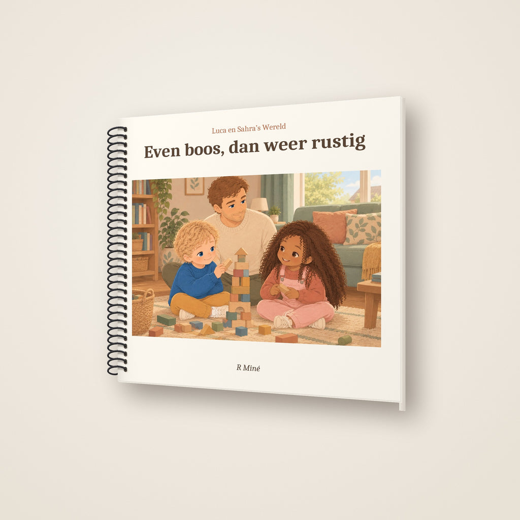 Even boos, dan weer rustig – schuin aanzicht, spiraalgebonden