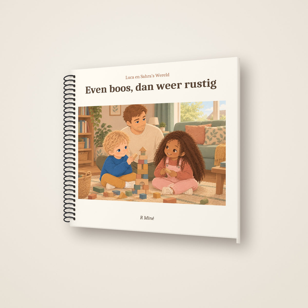 Even boos, dan weer rustig – schuin aanzicht, spiraalgebonden