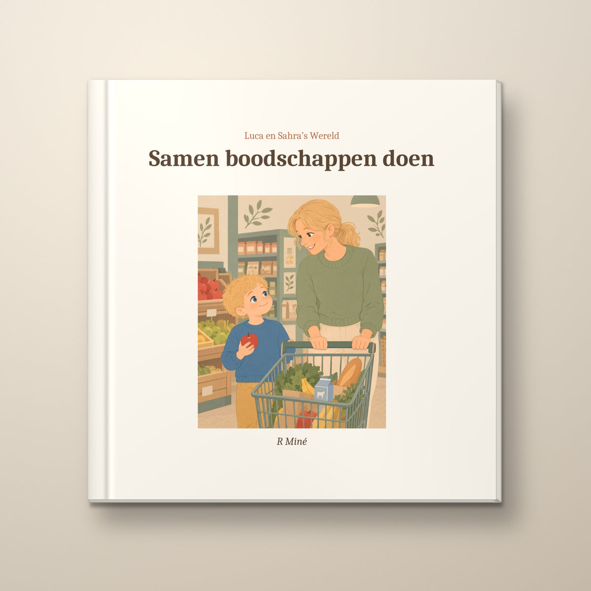 Samen boodschappen doen – voorkant, hardcover prentenboek