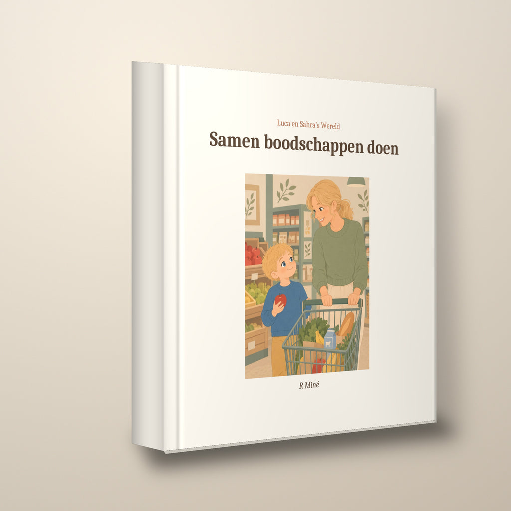 Samen boodschappen doen – schuin aanzicht, hardcover