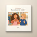 Sahra's eerste sticker – voorkant, hardcover prentenboek
