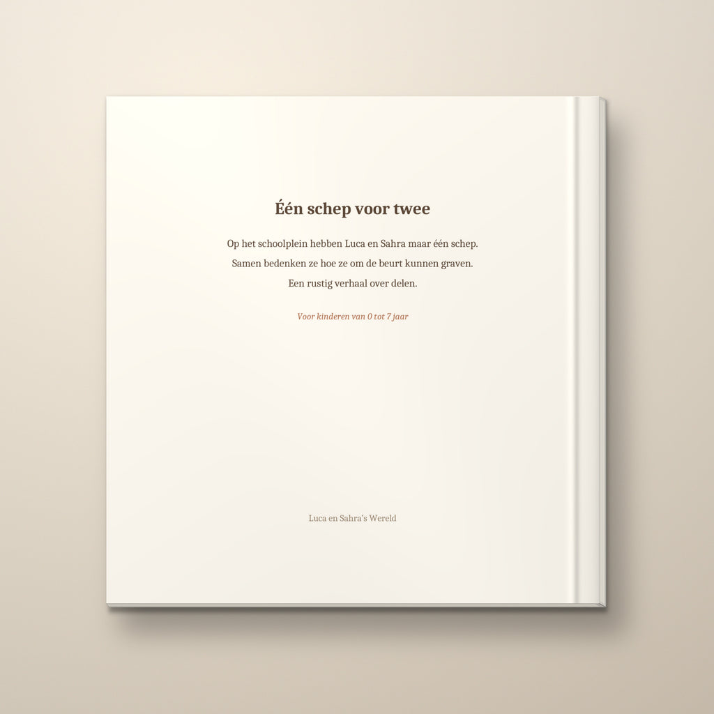 Eén schep voor twee – achterkant, hardcover
