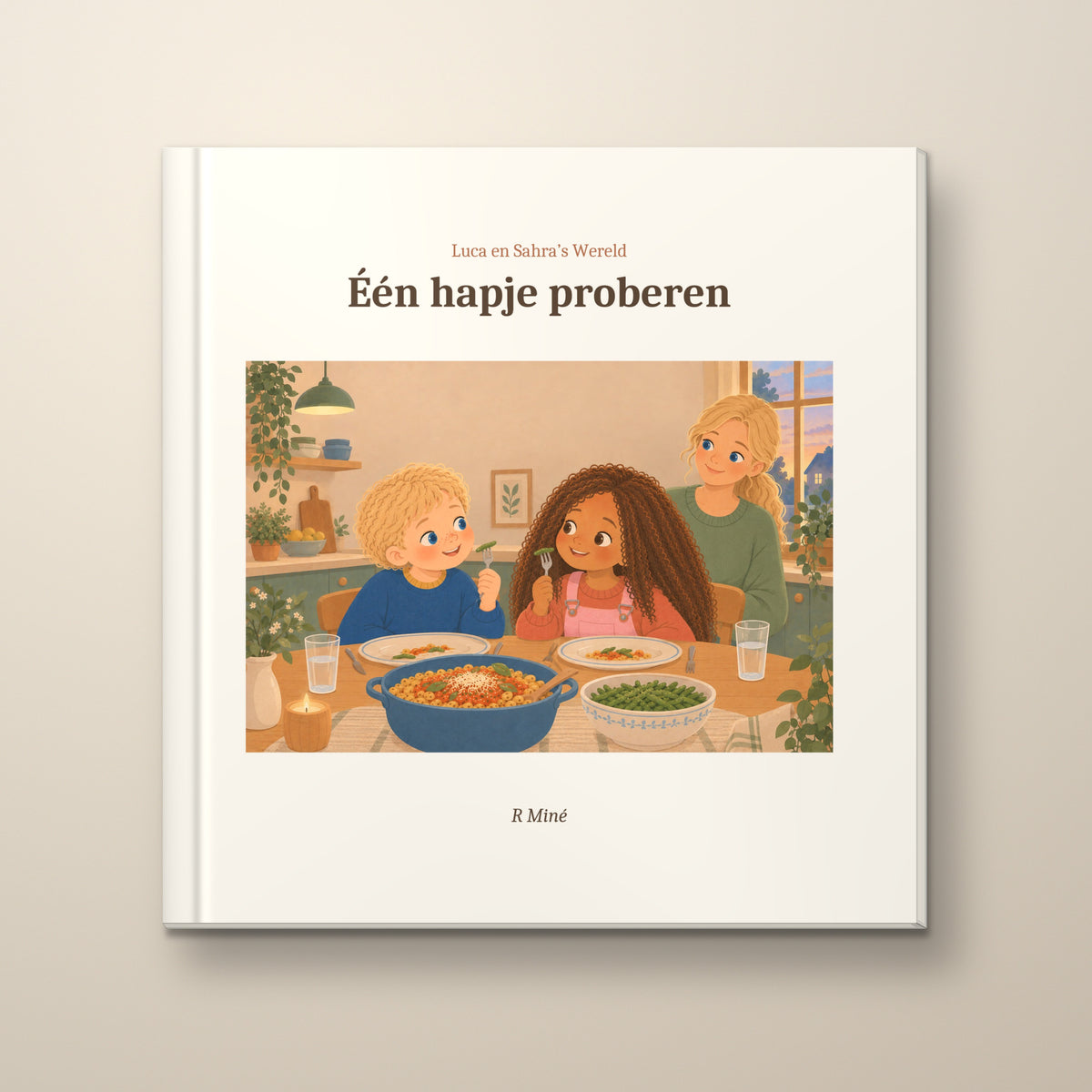 Eén hapje proberen – voorkant, hardcover prentenboek